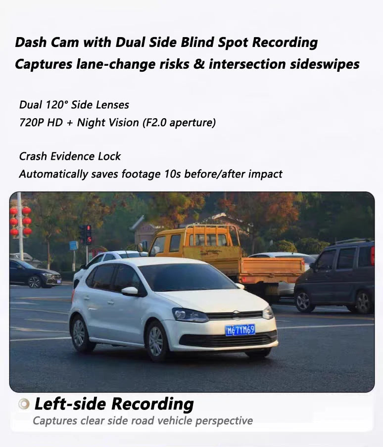 Dashcam voiture etymoofox 4 canaux WiFi rétroviseur – photo 12