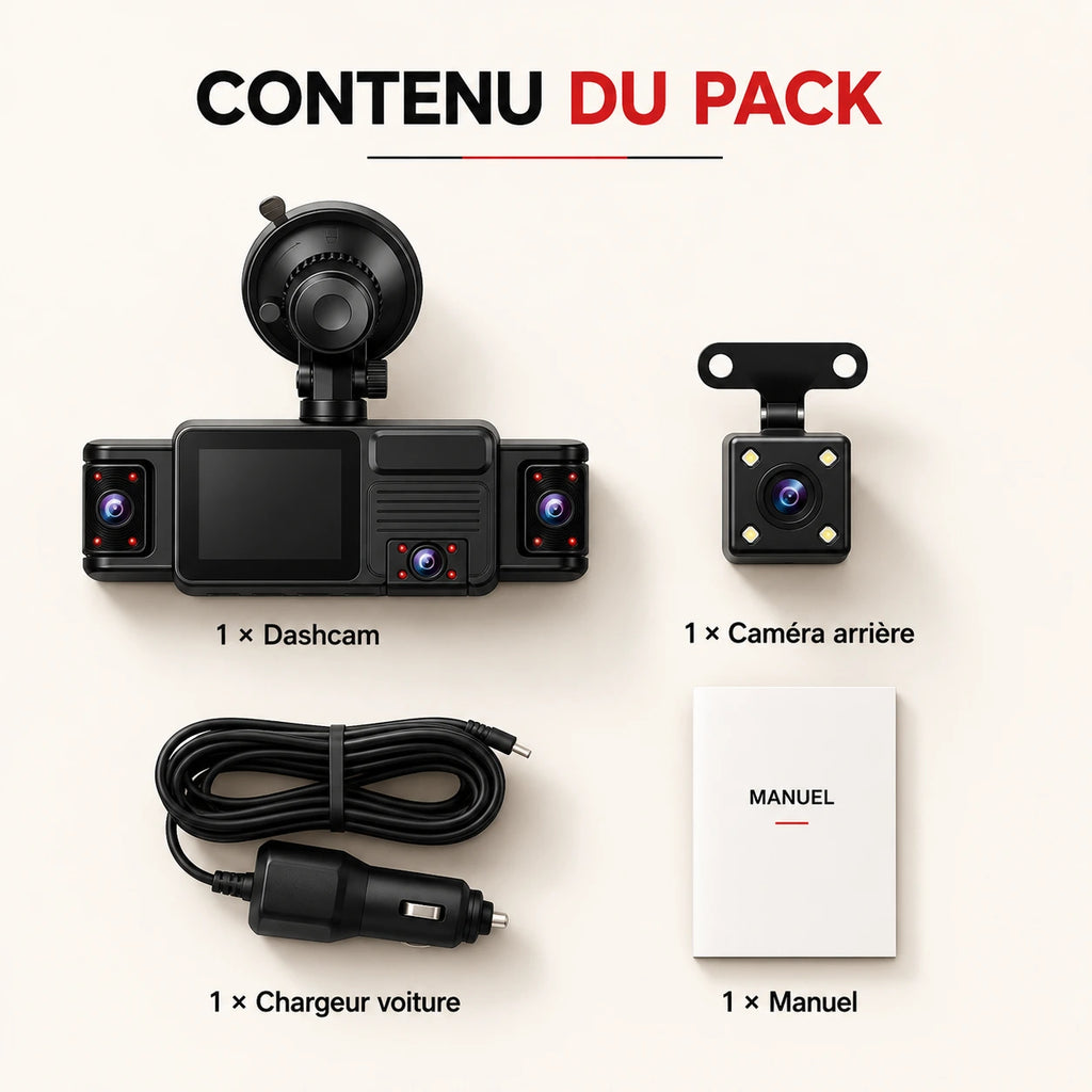 Dashcam Panorama et accessoires de la configuration