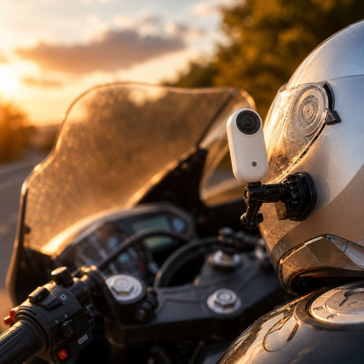 Dashcam moto Action 1080P Magnétique | Étanche Casque Moto