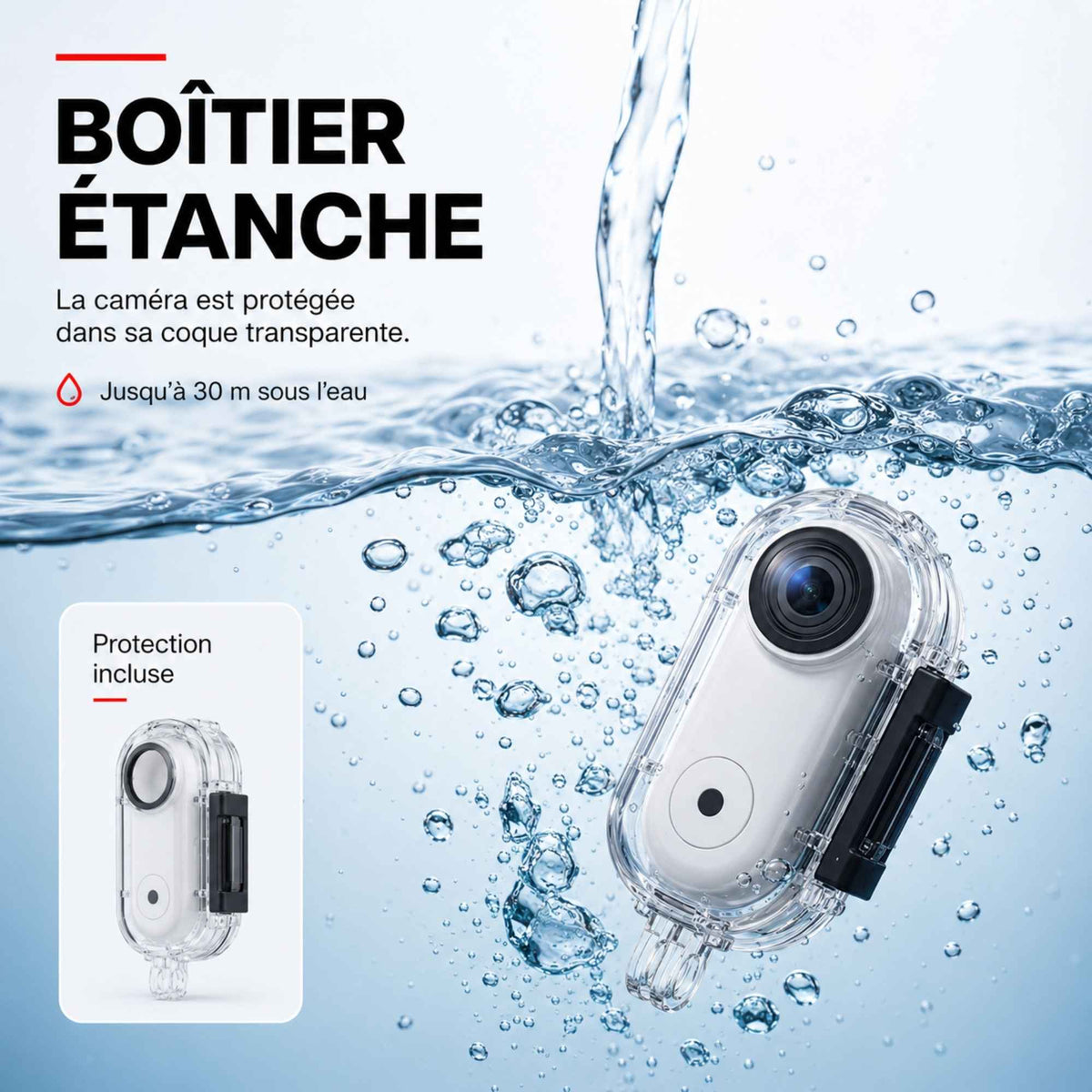 Dashcam moto Action 1080P Magnétique | Étanche Casque Moto