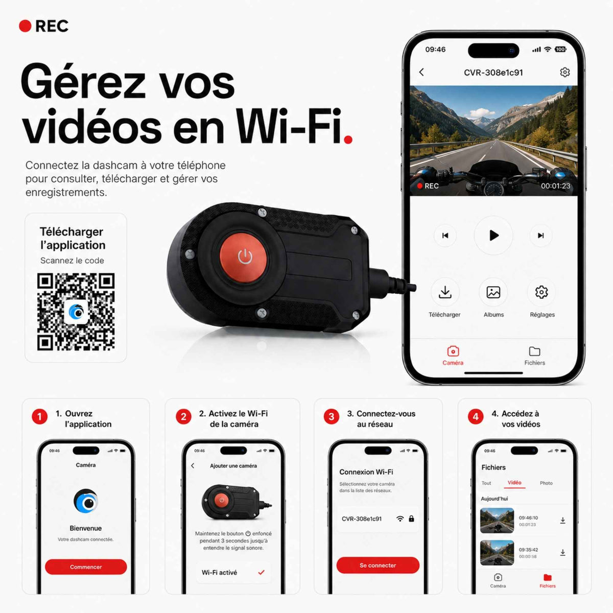 Illustration de la connexion Wi-Fi au smartphone