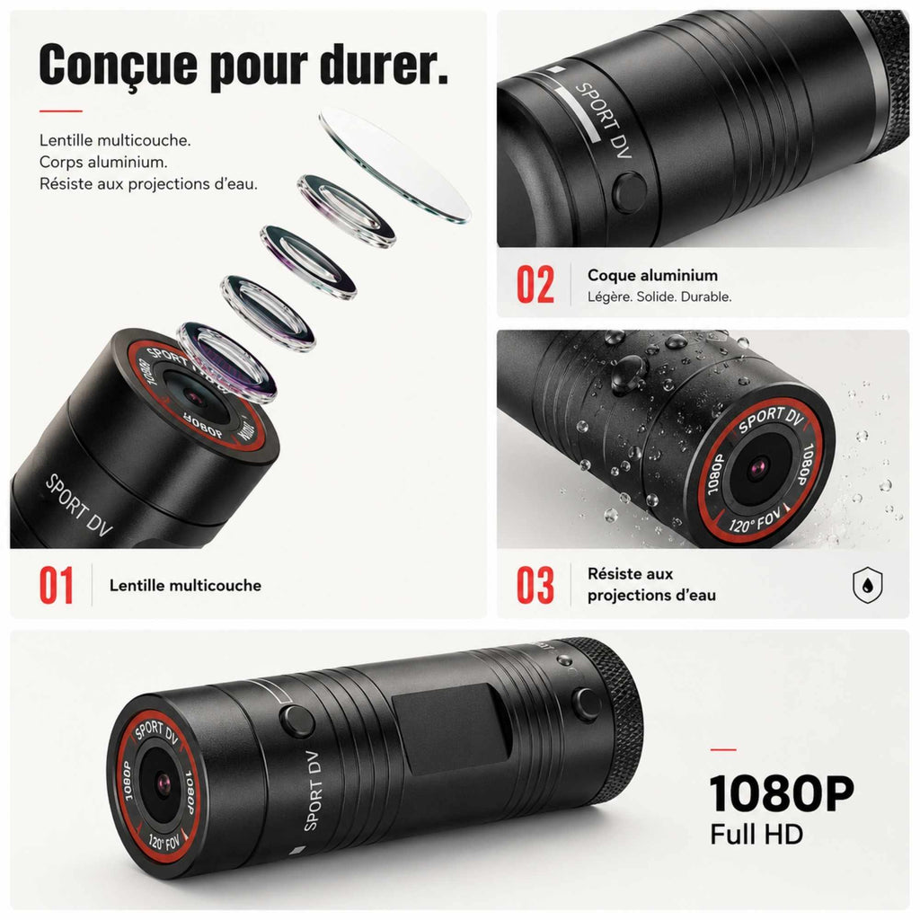 Illustration de la protection IP63 de la caméra