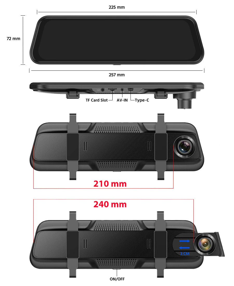 Dashcam rétroviseur E-ACE 2.5K GPS WiFi – photo 36