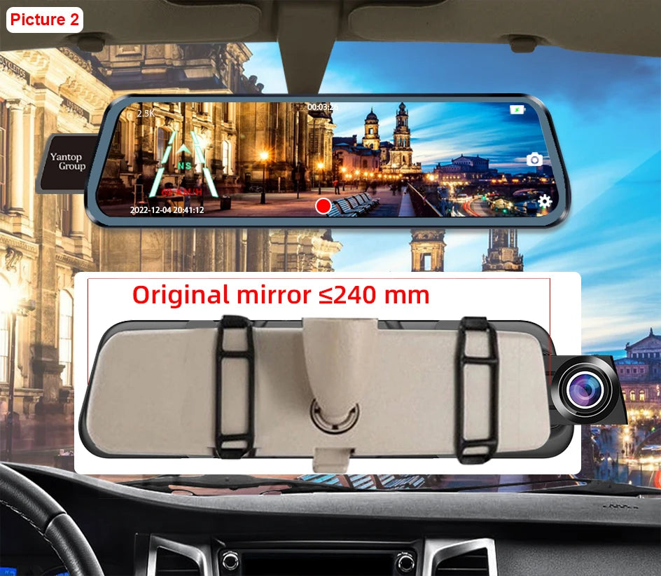 Dashcam rétroviseur E-ACE 2.5K GPS WiFi – photo 43