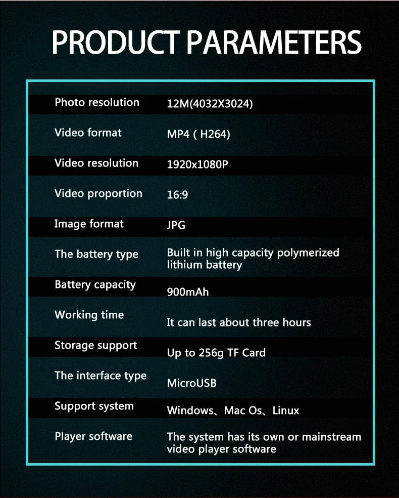Mini caméra sport 1080P WiFi hotspot – photo 19