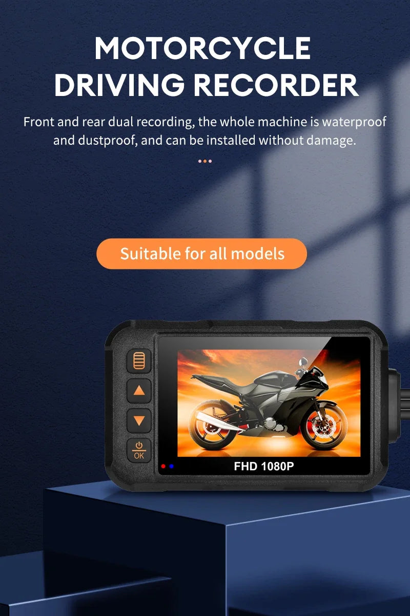 Dashcam moto Icreative écran 3 pouces 720P – détails