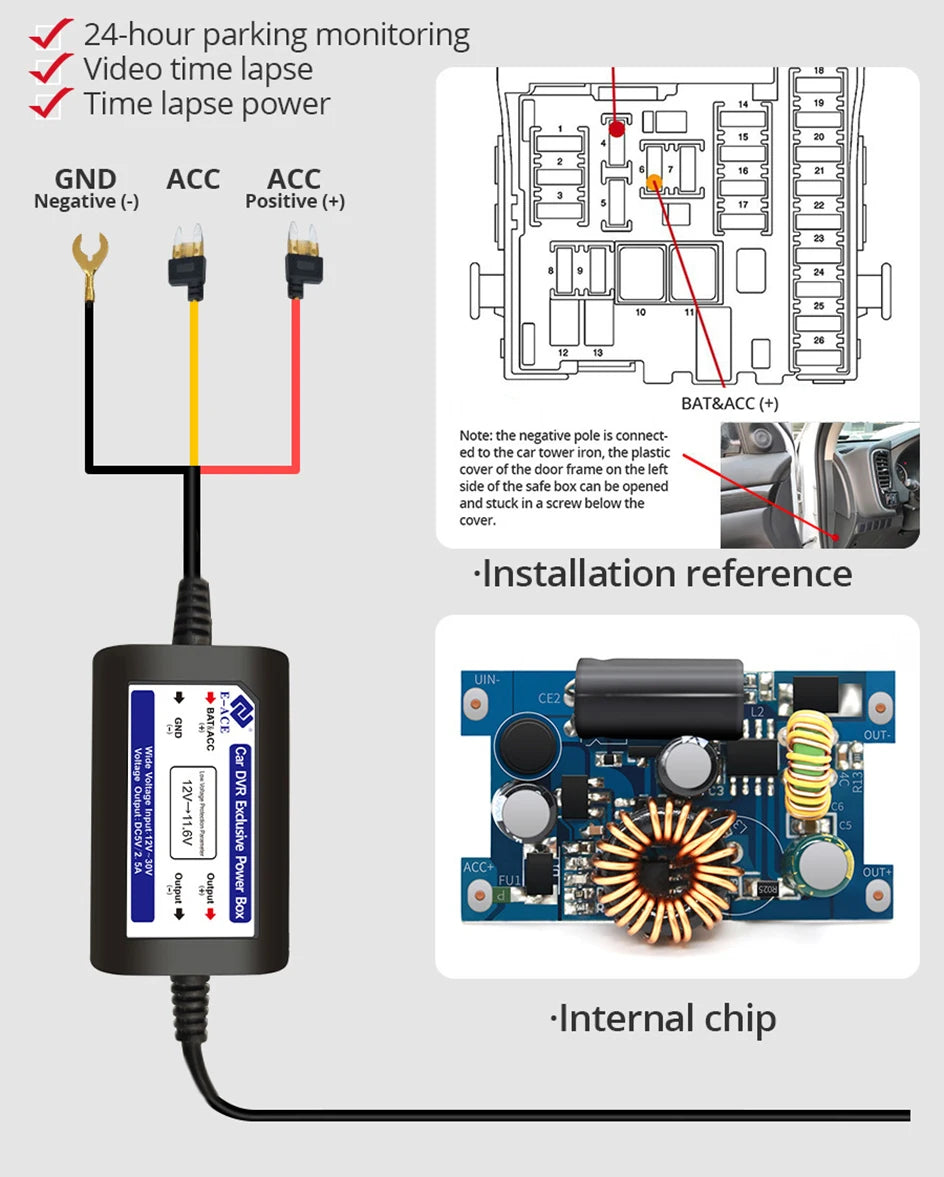 Dashcam rétroviseur E-ACE 2.5K GPS WiFi – photo 33