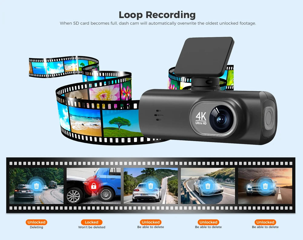Dashcam voiture Kocam 4K UHD WiFi GPS externe – photo 11