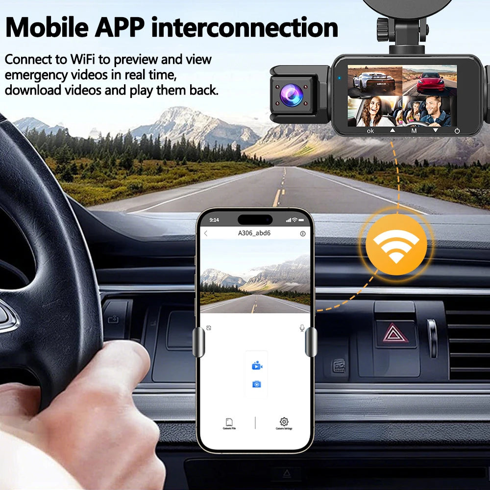 Dashcam voiture etymoofox 4 canaux WiFi rétroviseur – présentation