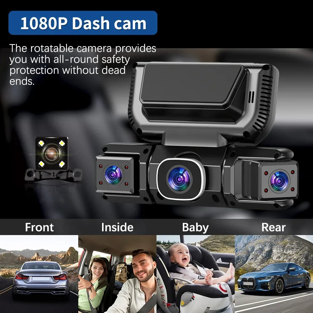 Dashcam voiture WDSZKMYF 4 caméras 360 1080P – vue détaillée
