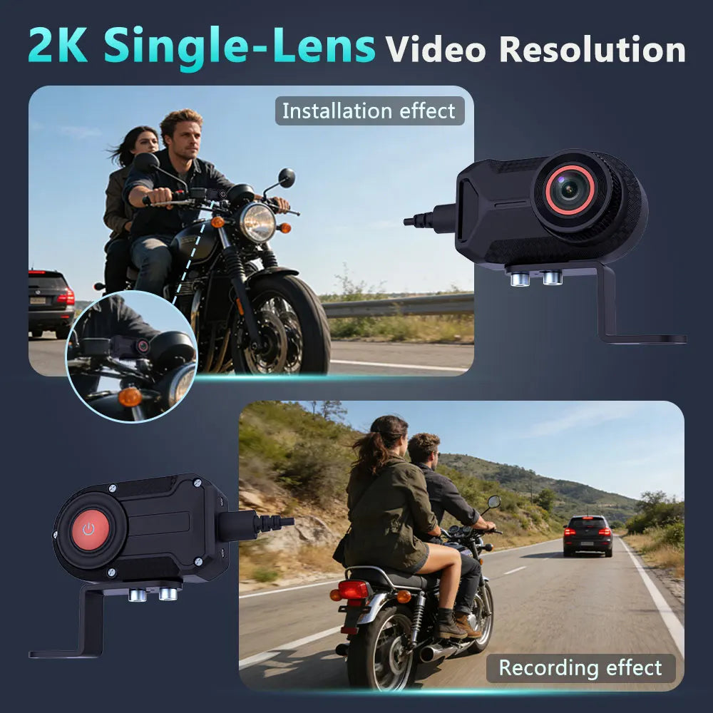 Dashcam moto 2K WiFi IP66 GPS interne – photo 14