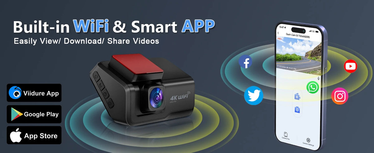 Dashcam voiture Kocam 4K UHD double objectif WiFi – photo 10