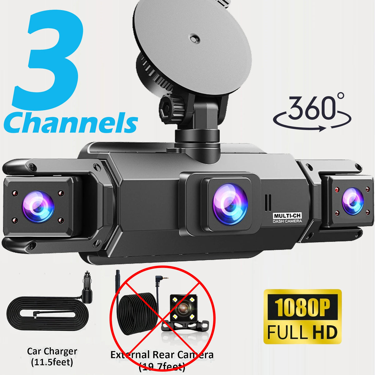 Dashcam voiture etymoofox 4 objectifs écran IPS – photo 34