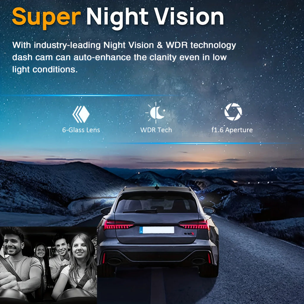 Dashcam voiture GMAIPOP double 1080P WiFi intérieur – aperçu produit