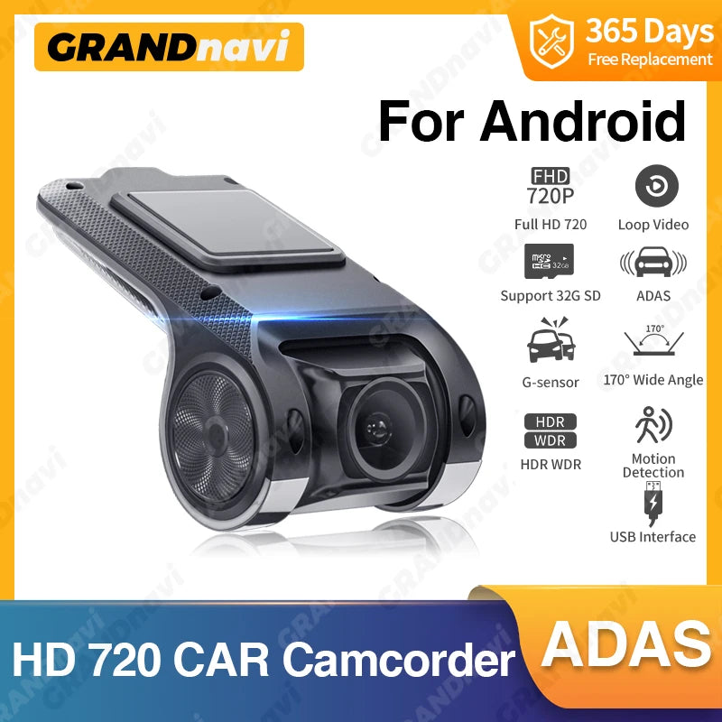Dashcam Grandnavi USB 720P ADAS Android