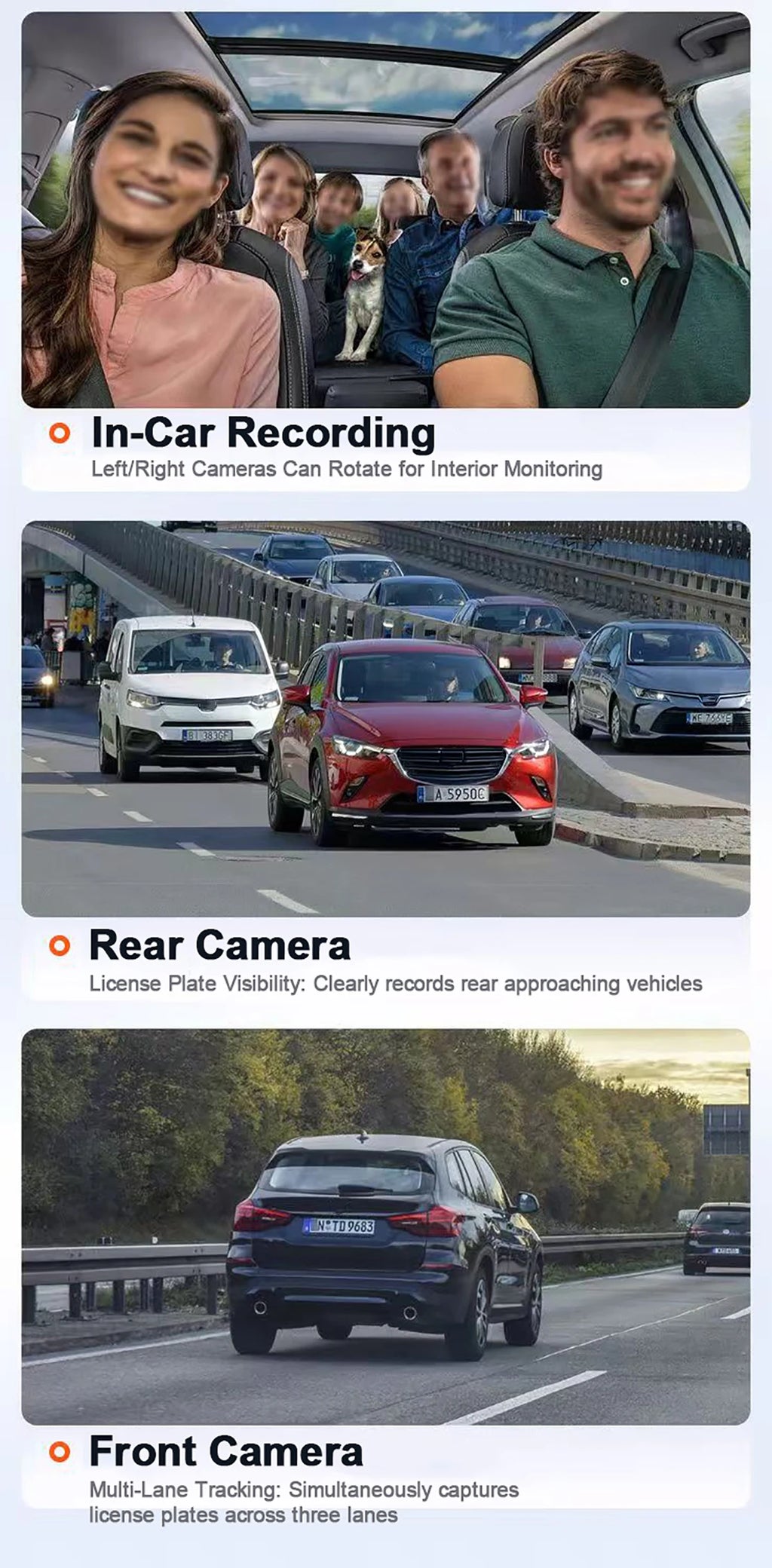 Dashcam voiture etymoofox 4 objectifs écran IPS – photo 19