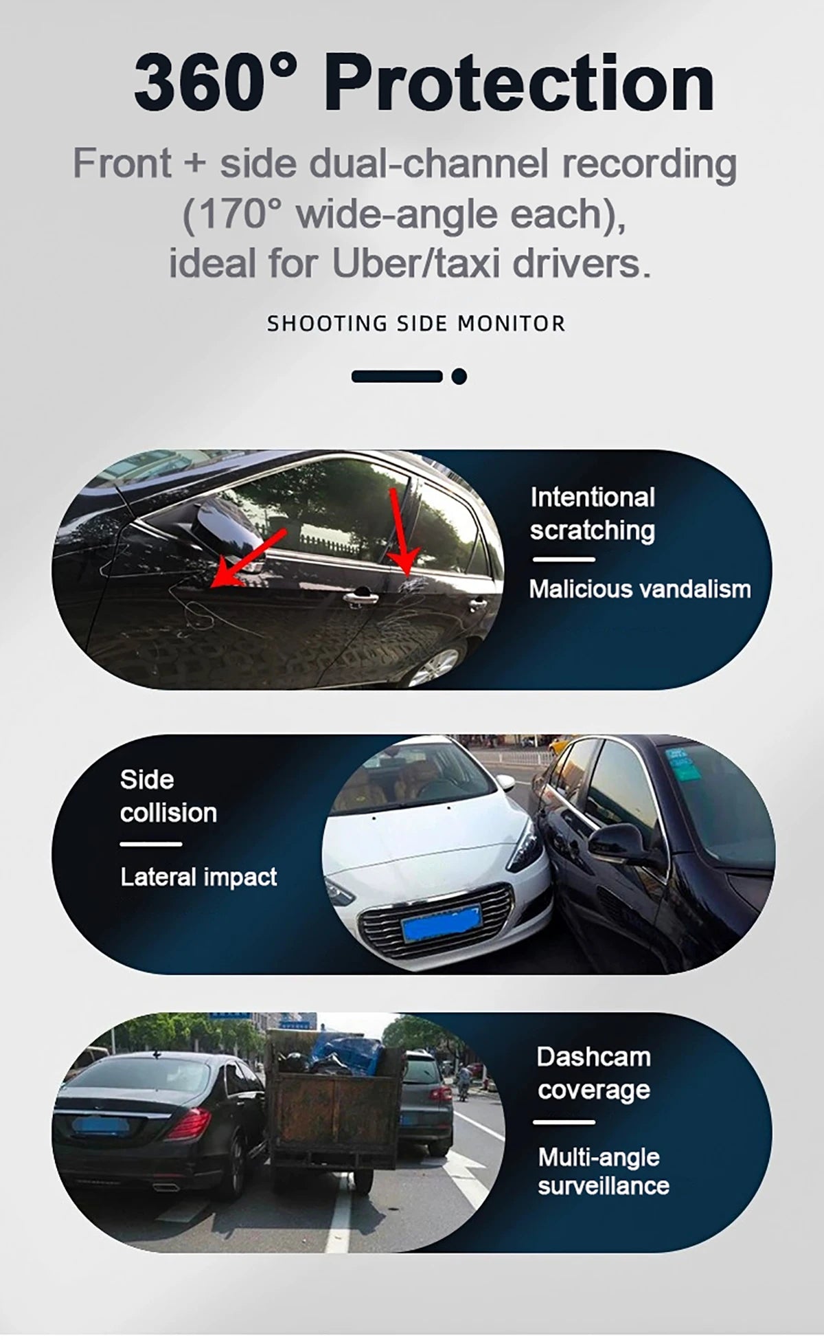 Dashcam voiture etymoofox 4 objectifs écran IPS – photo 17