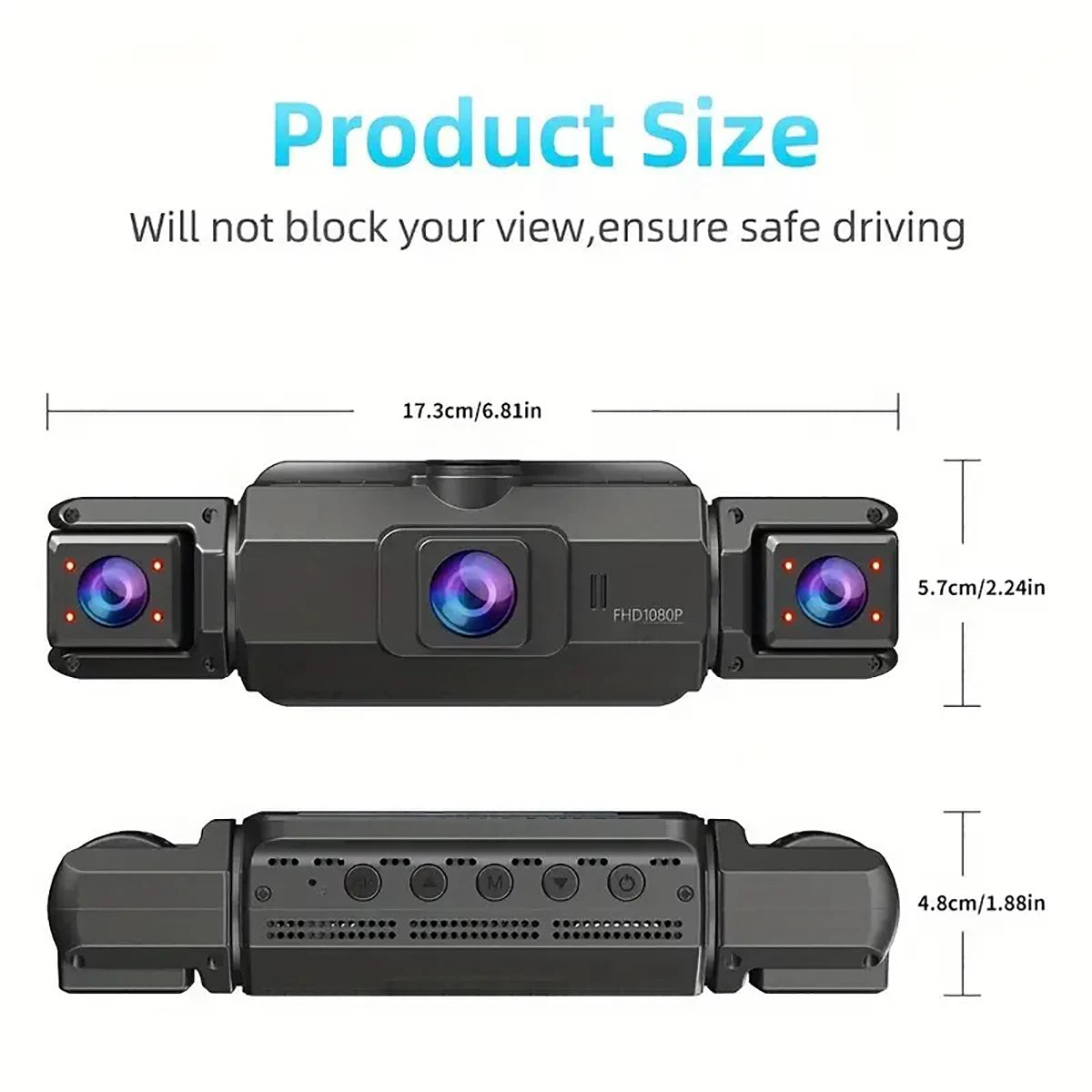 Dashcam voiture etymoofox 4 objectifs écran IPS – photo 26