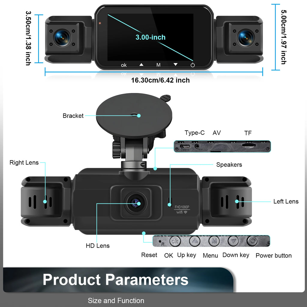Dashcam voiture 4 canaux 1080P GMAIPOP hardwire – photo 25