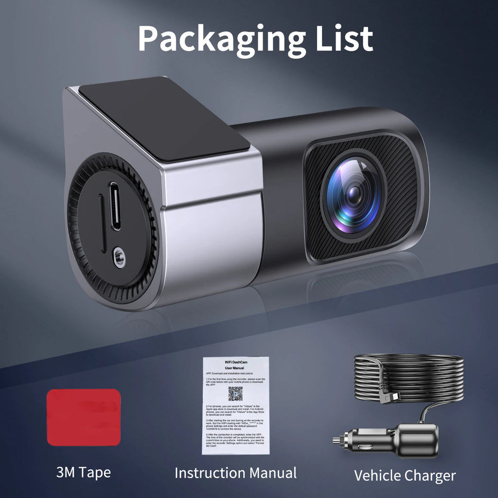 Dashcam voiture HISMAHO 1080P WiFi rotation 360 – photo 10