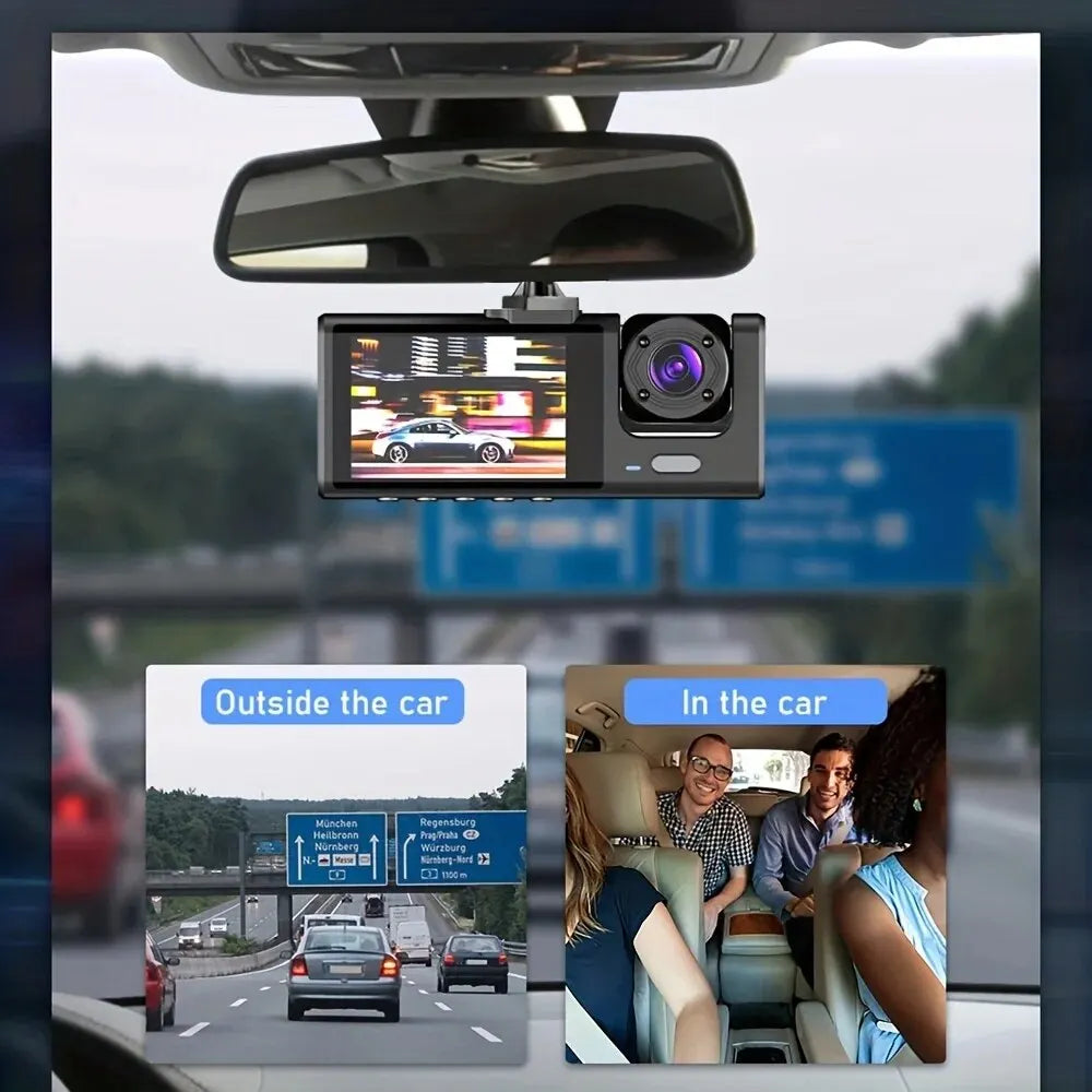 Dashcam voiture Baideluo double 1080P avant intérieur – vue technique