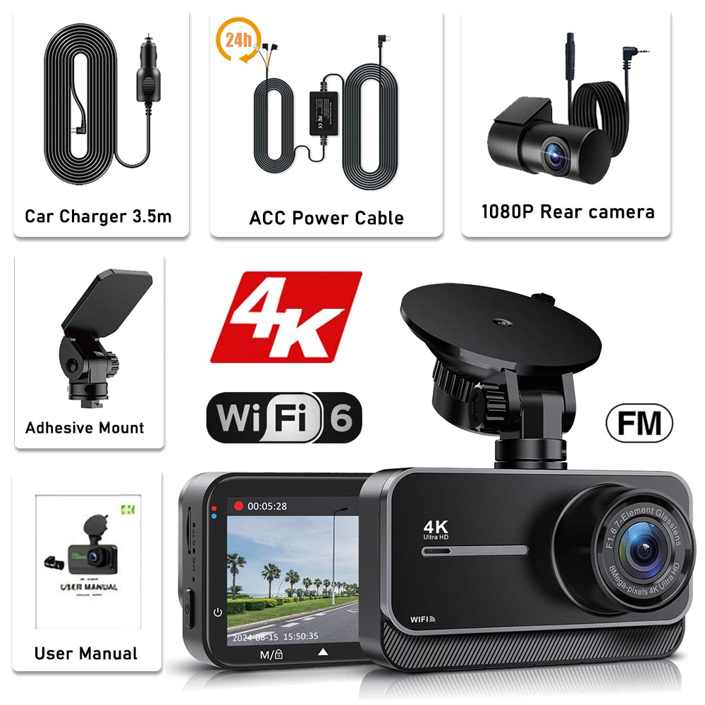 Dashcam voiture GMAIPOP 4K double rétroviseur – photo 28