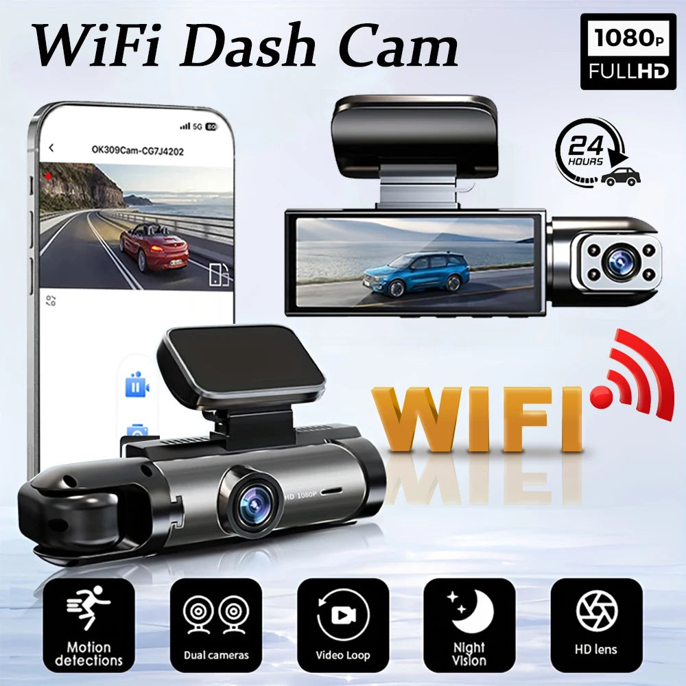 Dashcam voiture GMAIPOP double 1080P WiFi intérieur – photo 32