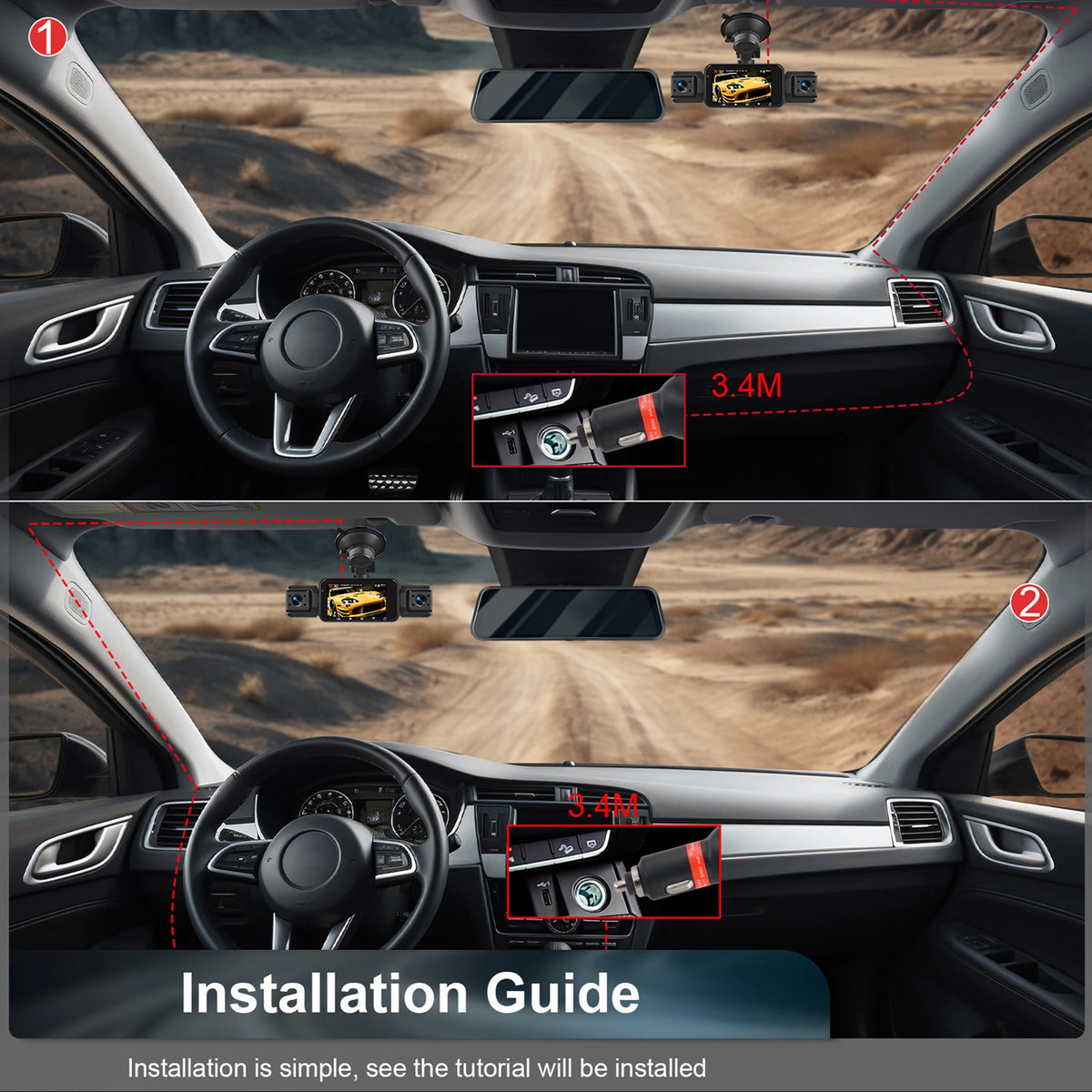 Dashcam voiture 4 canaux 1080P GMAIPOP hardwire – photo 23