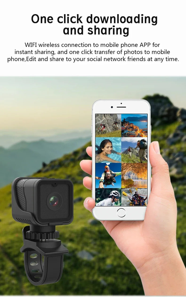 Mini caméra sport 1080P WiFi hotspot – photo 14
