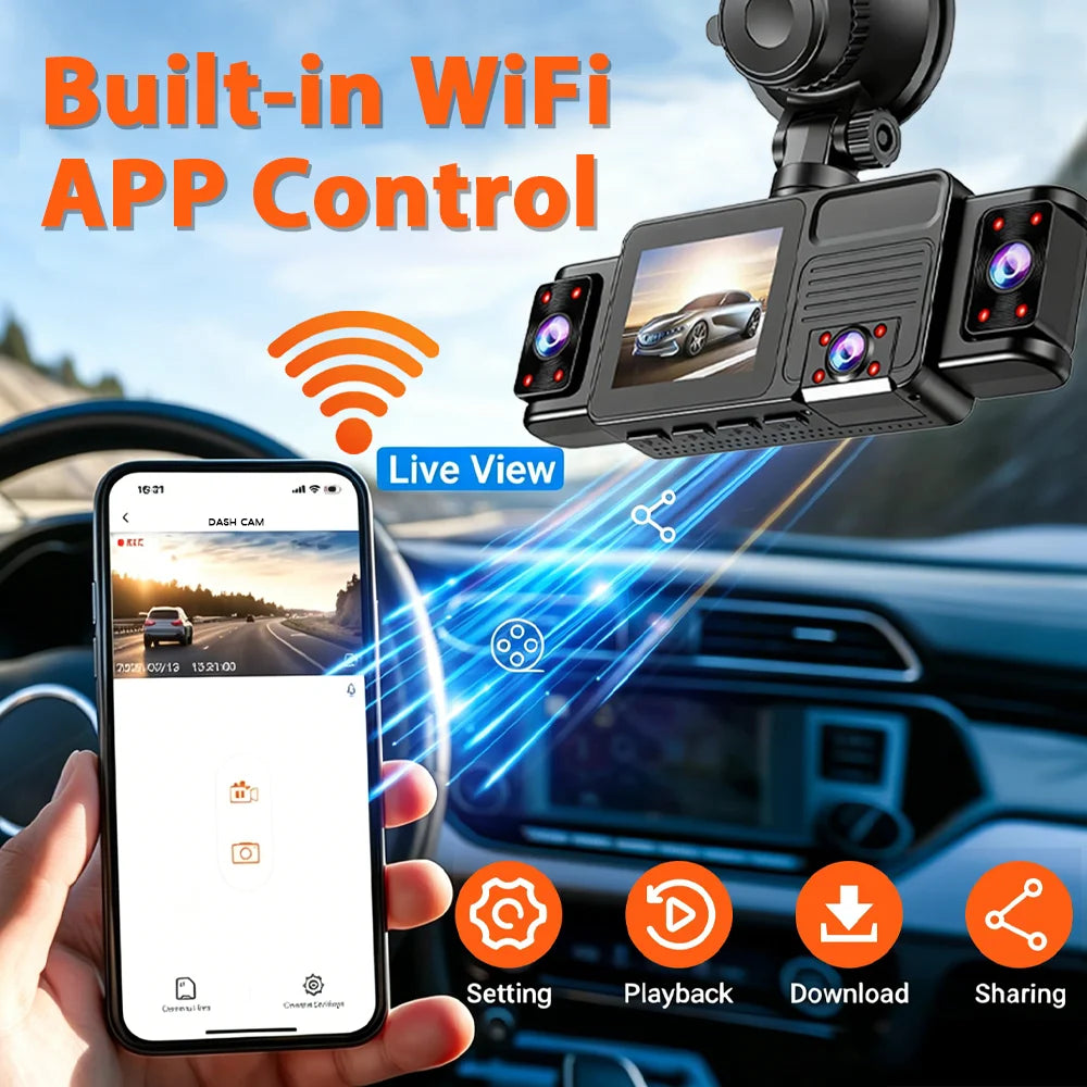 Dashcam voiture 5 canaux 360 degrés 2K – photo 11