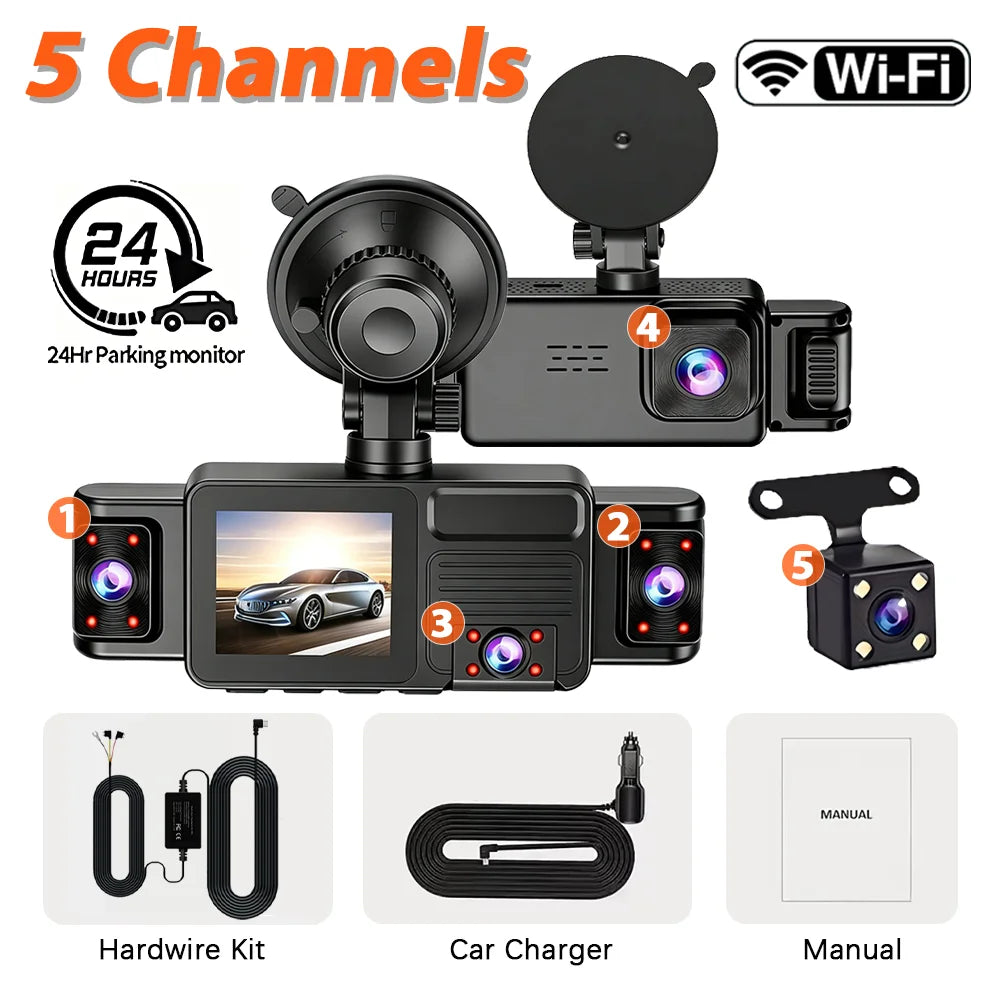 Dashcam voiture 5 canaux 360 degrés 2K – photo 18