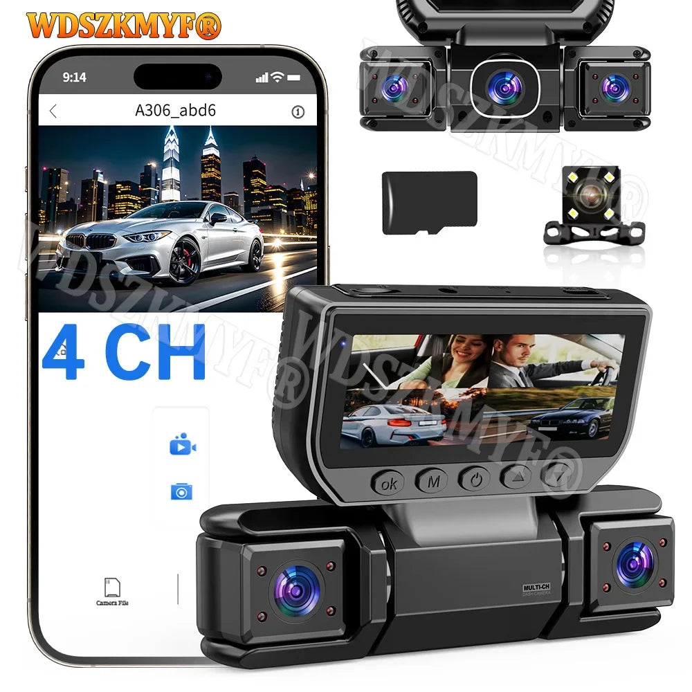 Dashcam voiture WDSZKMYF 4 caméras 360 1080P