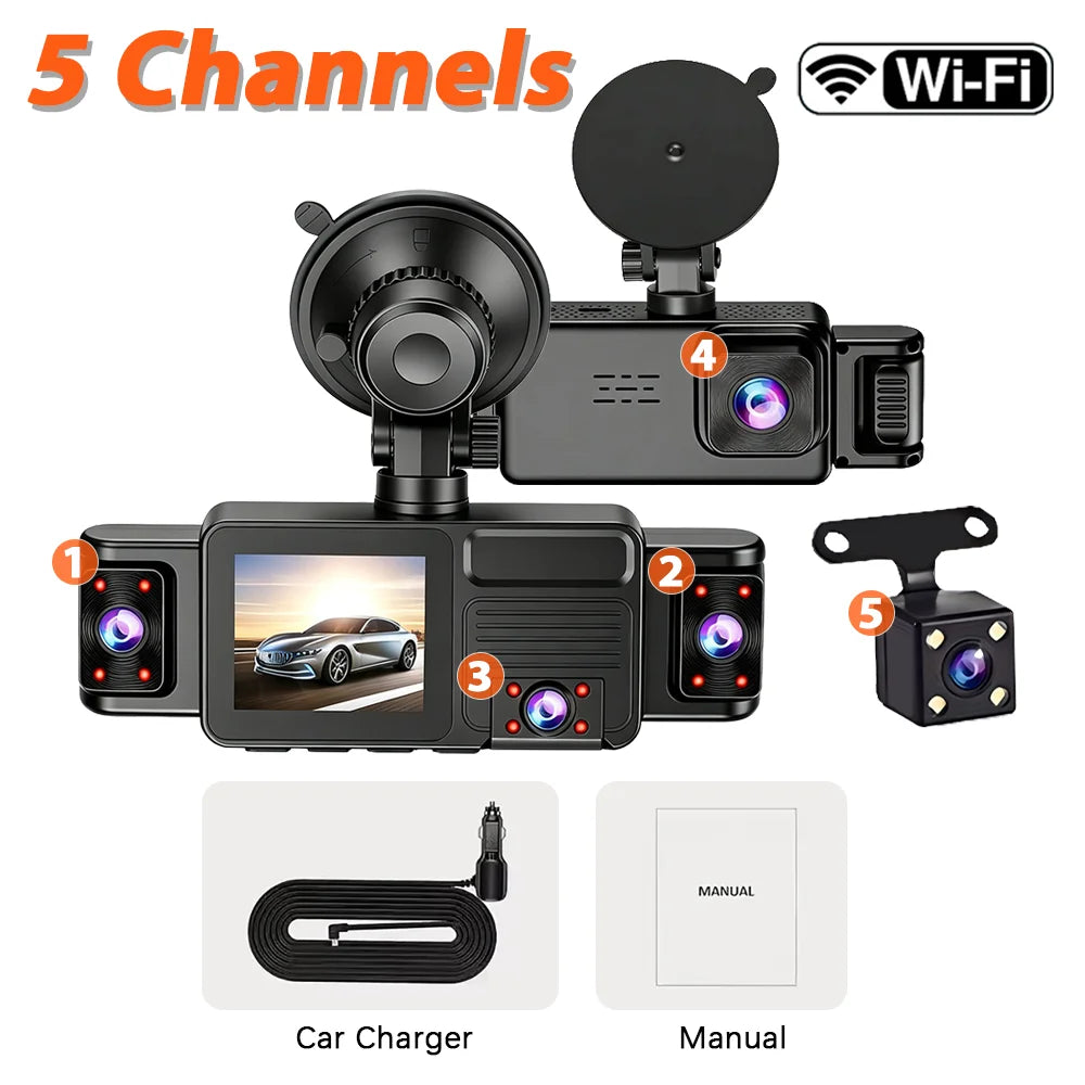 Dashcam voiture 5 canaux 360 degrés 2K – photo 17