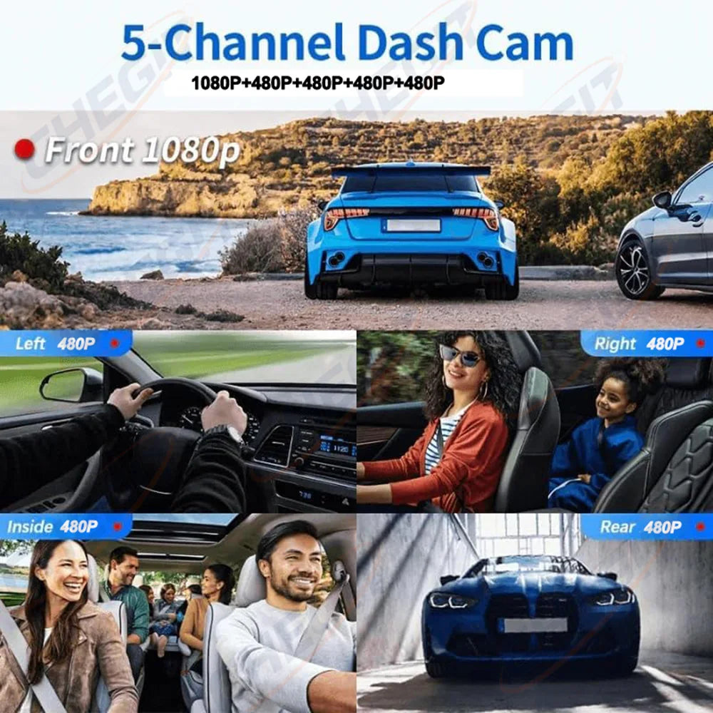 Dashcam voiture WDSZKMYF 5 canaux 1080P 360 – photo 10
