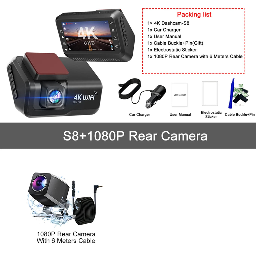 Dashcam voiture Kocam 4K UHD double objectif WiFi – photo 21