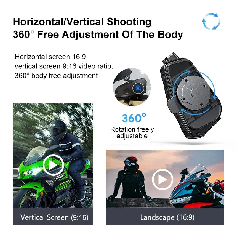 Casque moto Kebidumei caméra 1080P Bluetooth – vue technique