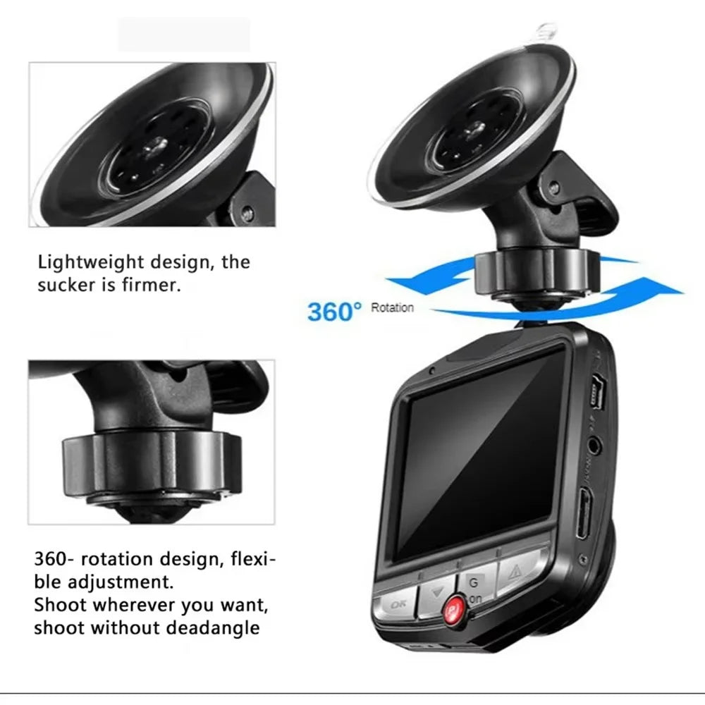 Dashcam voiture XUSHIDZ 1080P HDR – vue détaillée