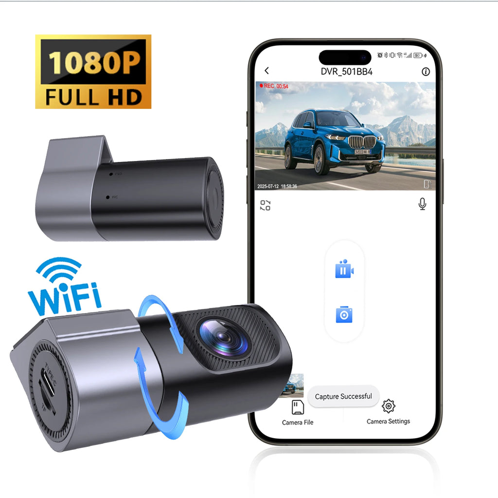 Dashcam voiture HISMAHO 1080P WiFi rotation 360