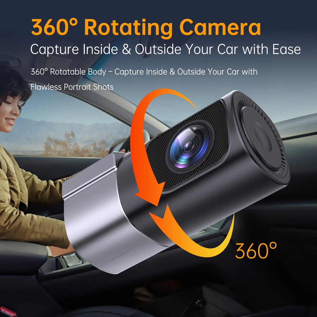 Dashcam voiture HISMAHO 1080P WiFi rotation 360 – présentation