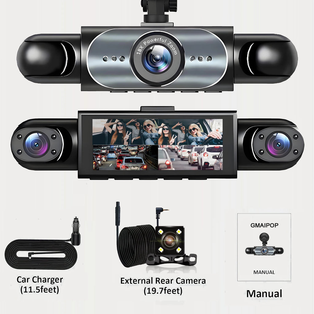 Dashcam voiture GMAIPOP 4 canaux 360 vision nocturne – photo 19