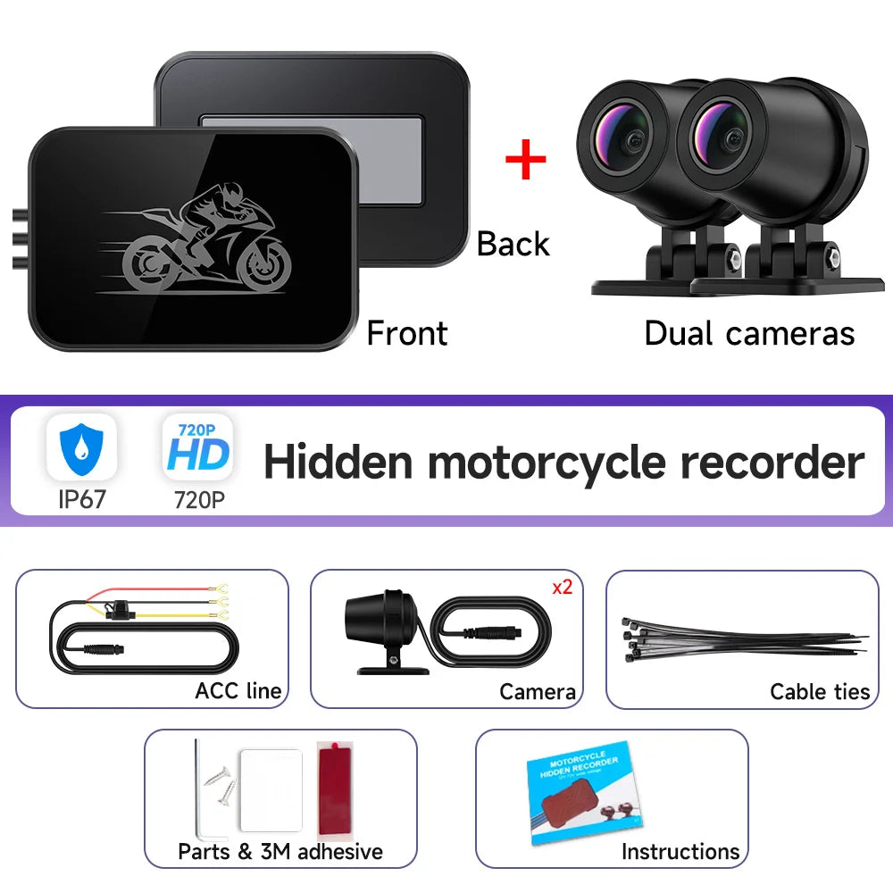 Dashcam moto JIUYIN Full HD 1080P étanche – photo 20