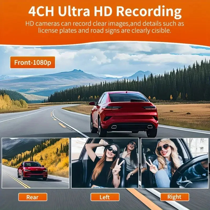 Dashcam voiture etymoofox 4 objectifs écran IPS – présentation