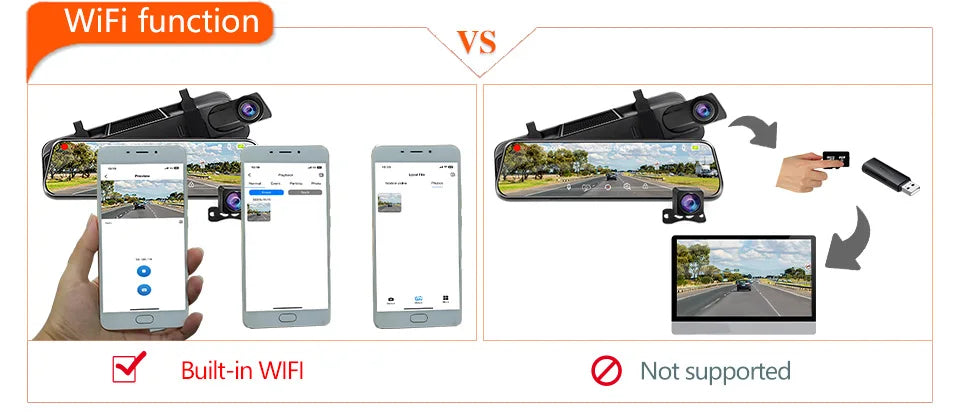 Dashcam rétroviseur E-ACE 2.5K GPS WiFi – photo 13