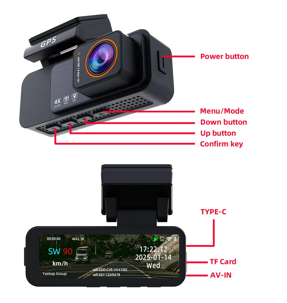 Dashcam voiture Acceo 4K + 2.5K double objectif – photo 20
