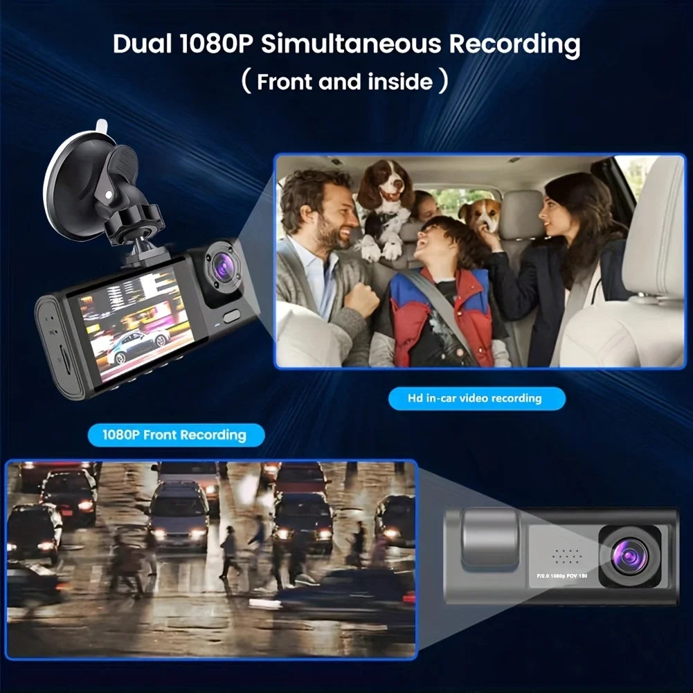 Dashcam voiture Baideluo double 1080P avant intérieur – aperçu produit