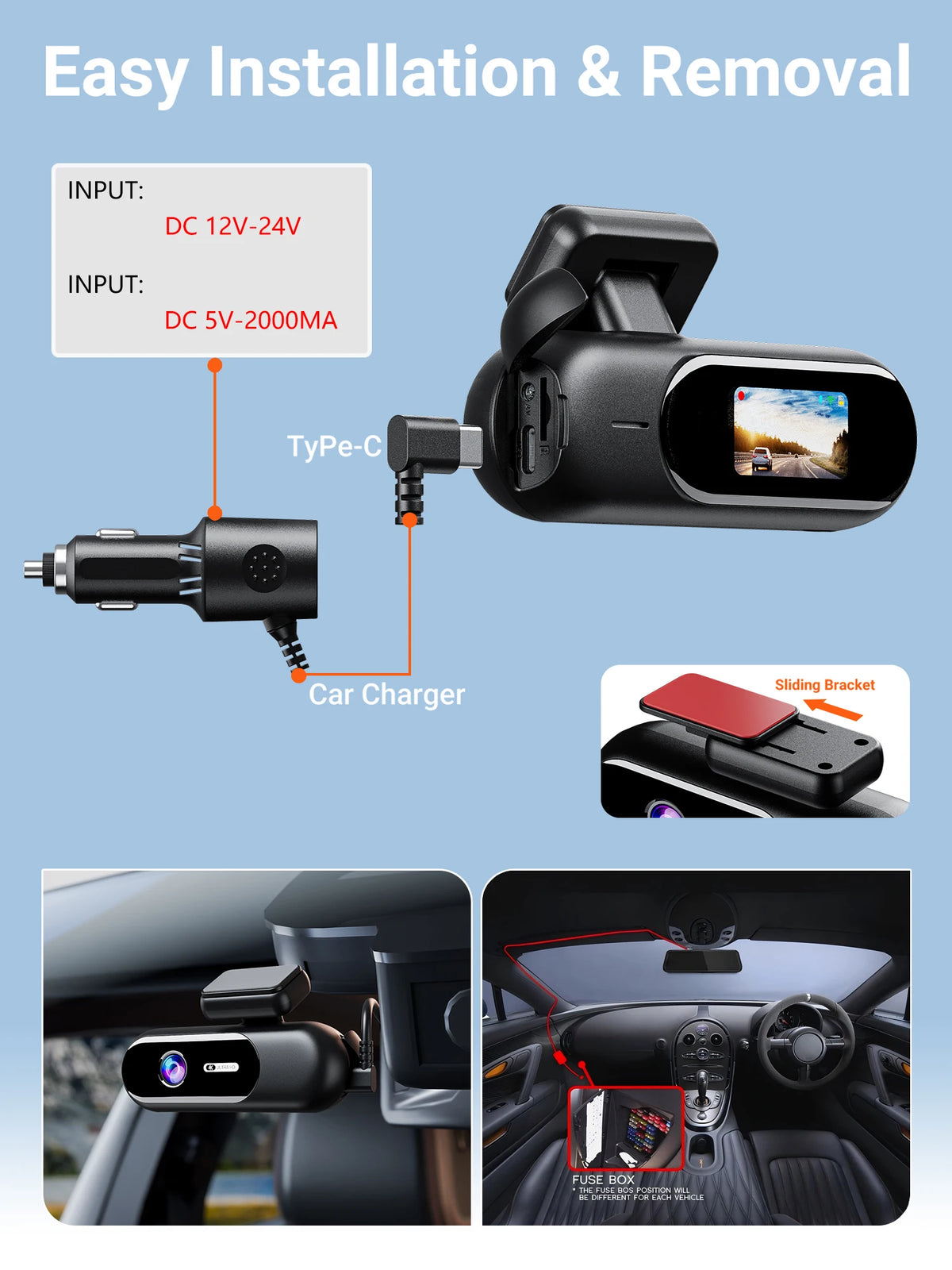 Dashcam voiture GMAIPOP 4K UHD HDR double – photo 19