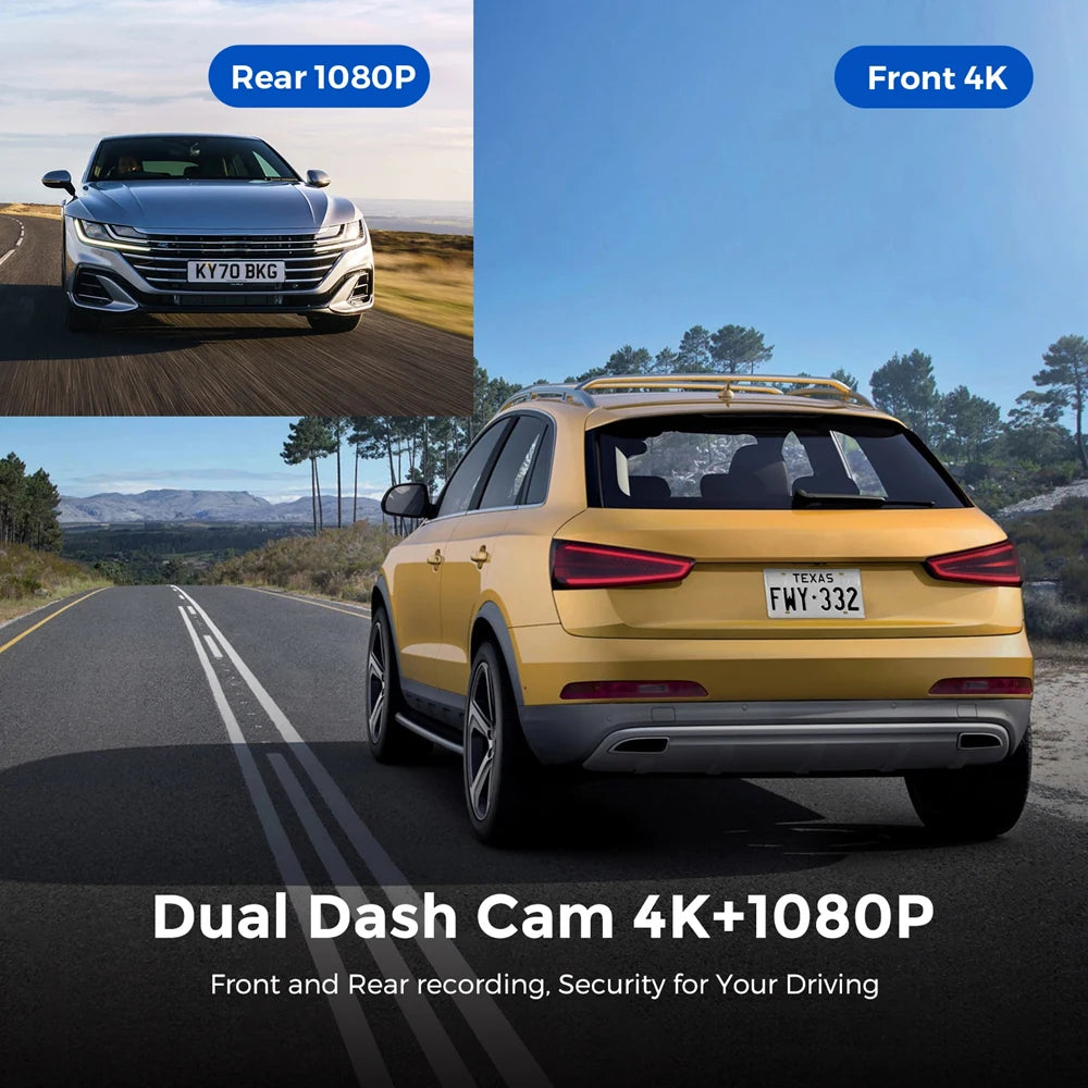 Dashcam voiture Kocam 4K UHD WiFi GPS externe – présentation