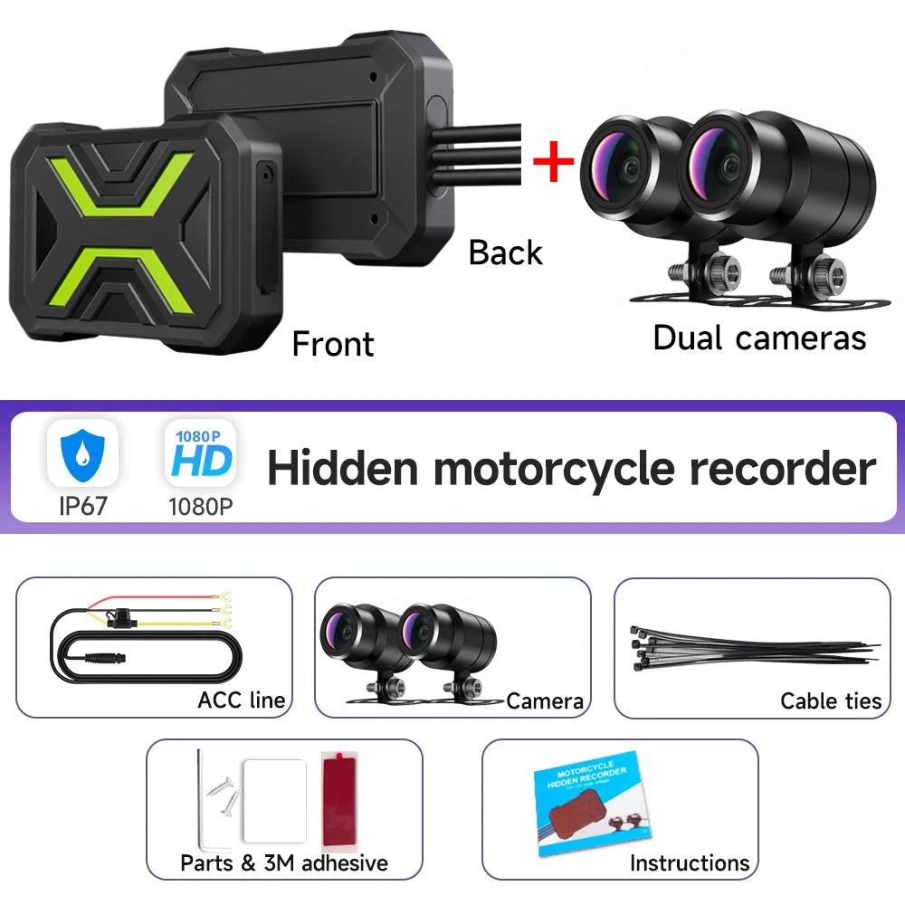 Dashcam moto JIUYIN Full HD 1080P étanche – photo 23