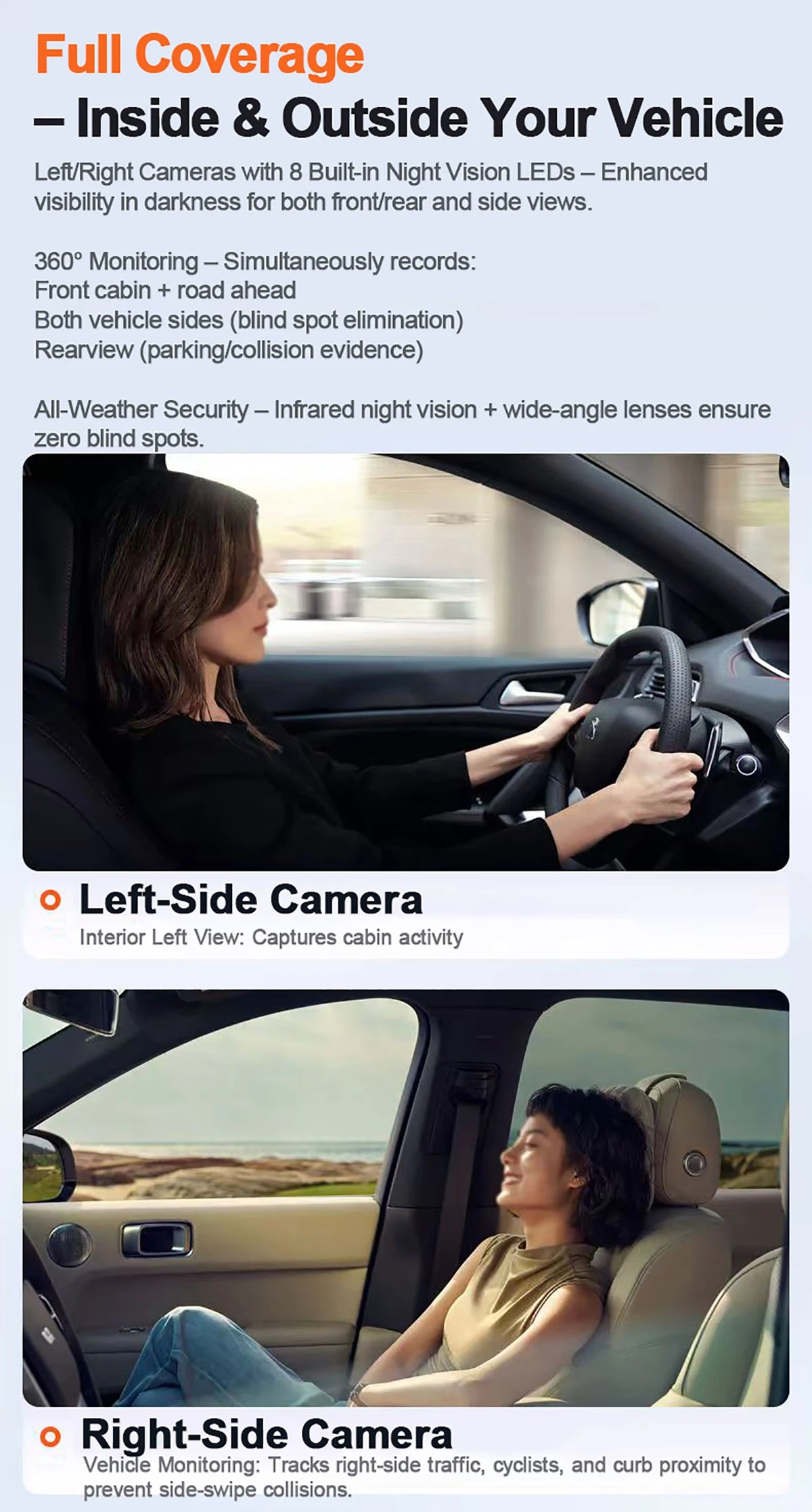 Dashcam voiture etymoofox 4 objectifs écran IPS – photo 18