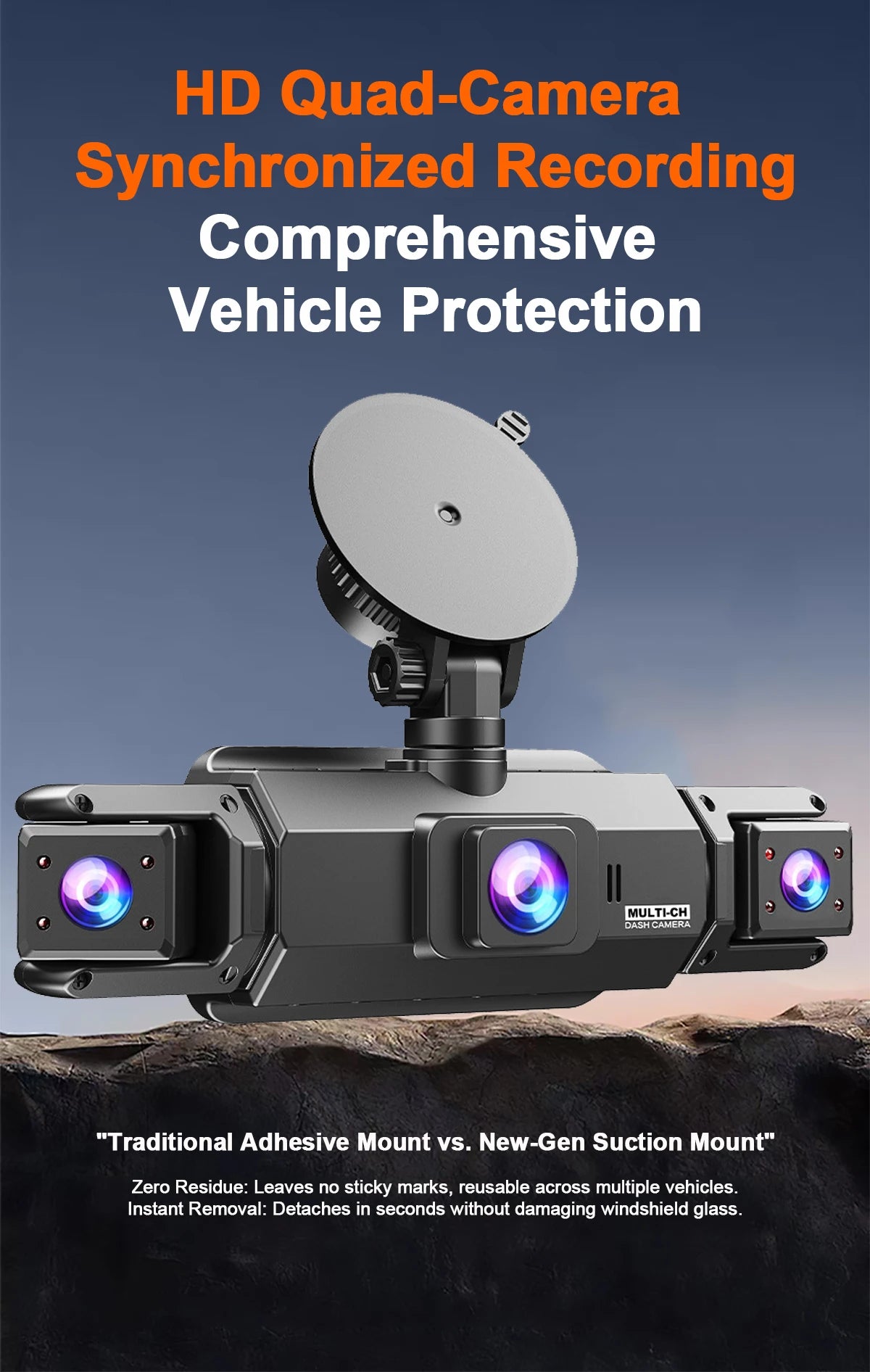 Dashcam voiture etymoofox 4 objectifs écran IPS – photo 11